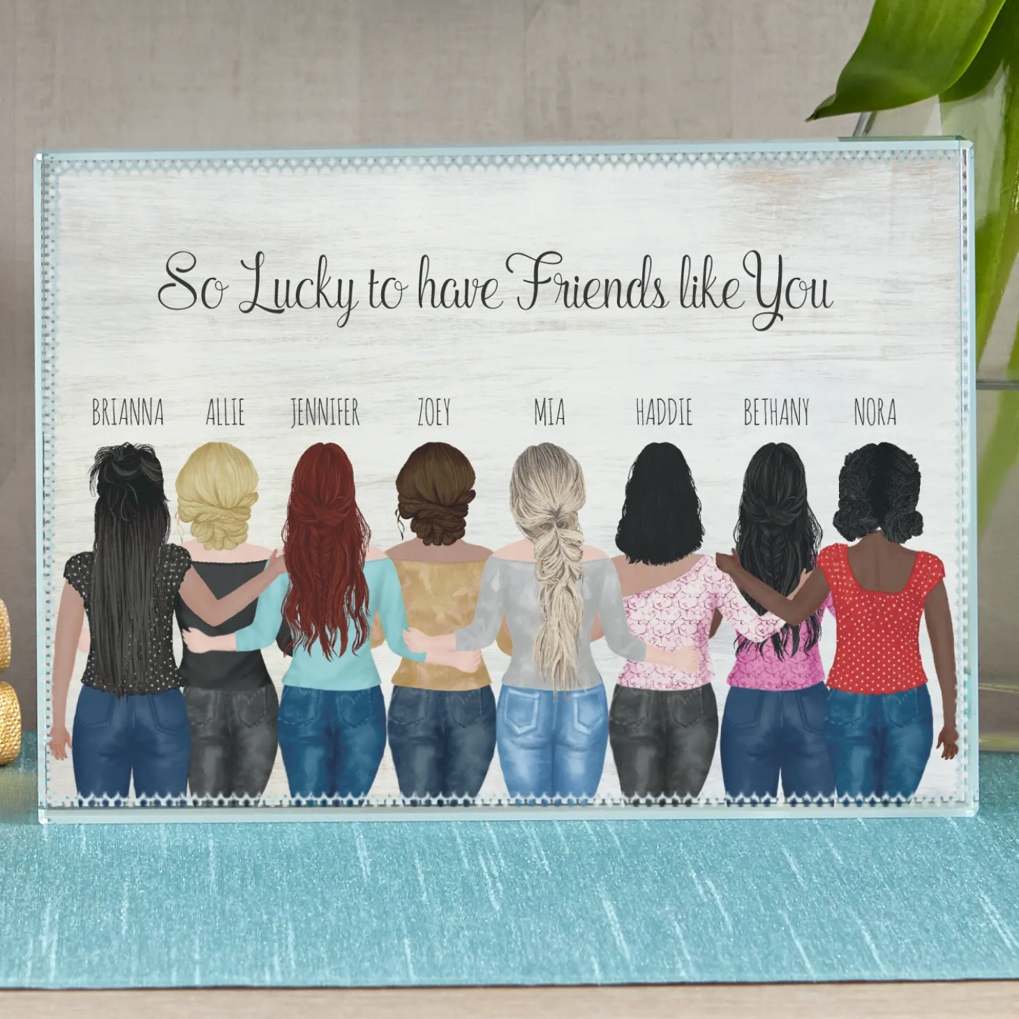 Forever Friends Glass Block