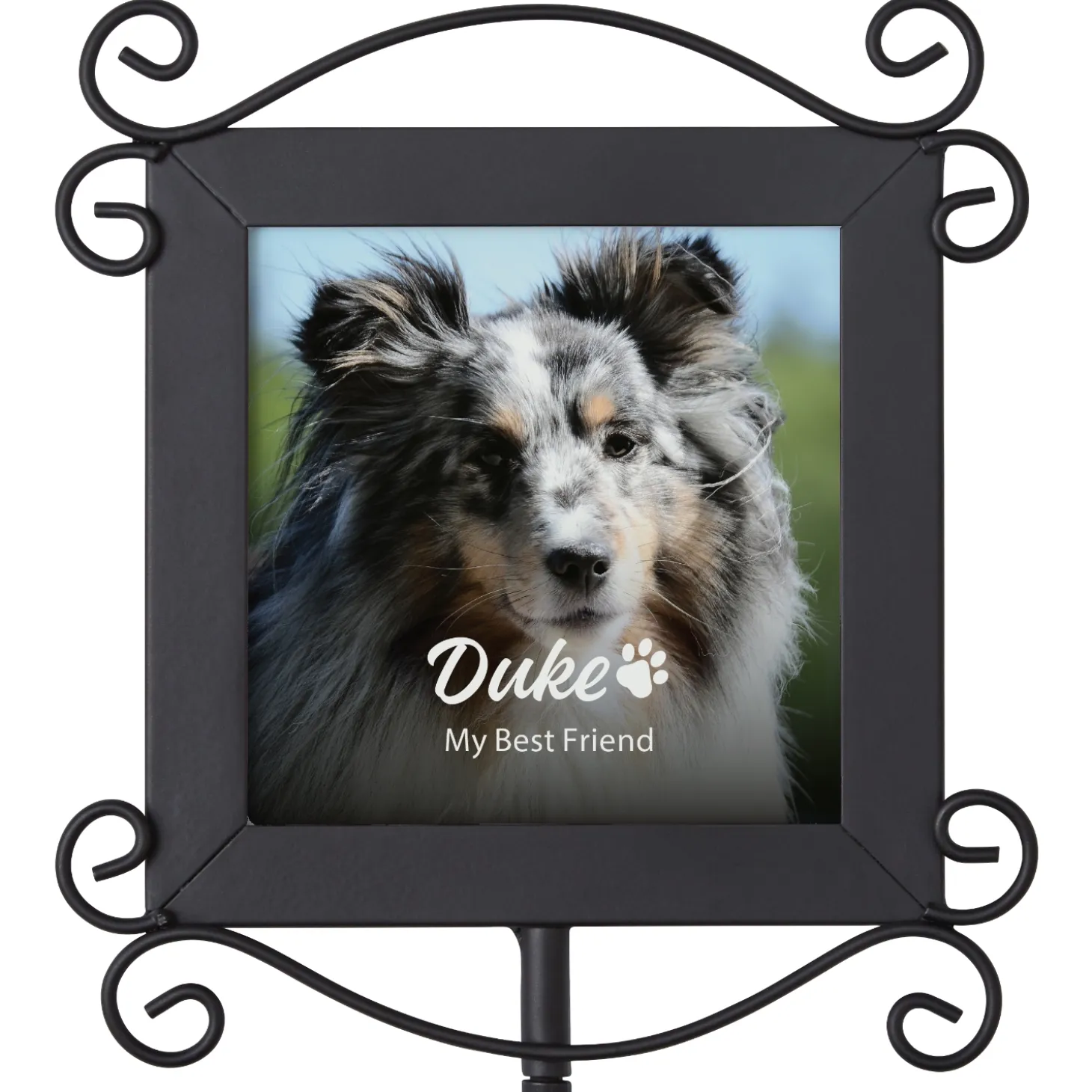 Forever Remembered Pet Memorial Photo Garden Stake
