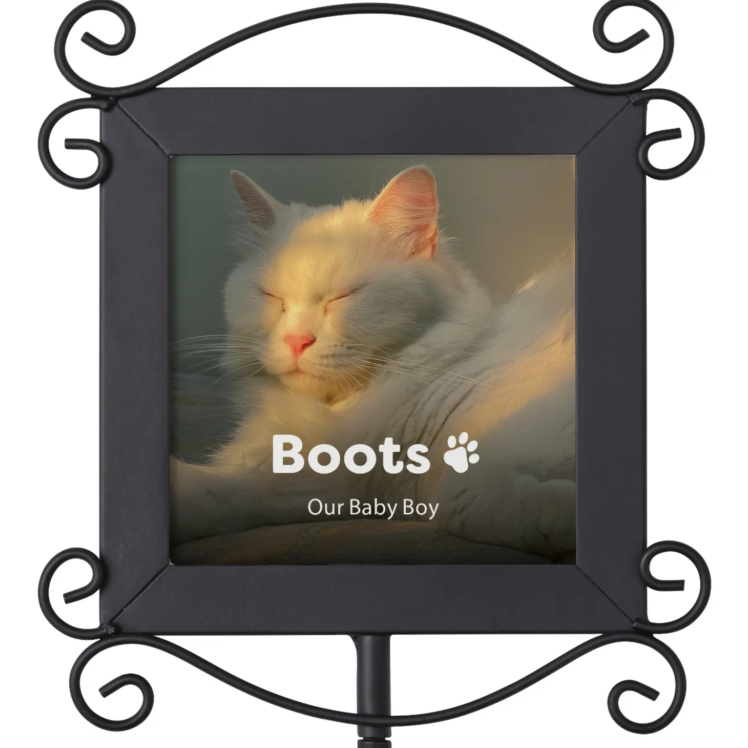 Forever Remembered Pet Memorial Photo Garden Stake