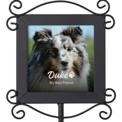 Forever Remembered Pet Memorial Photo Garden Stake