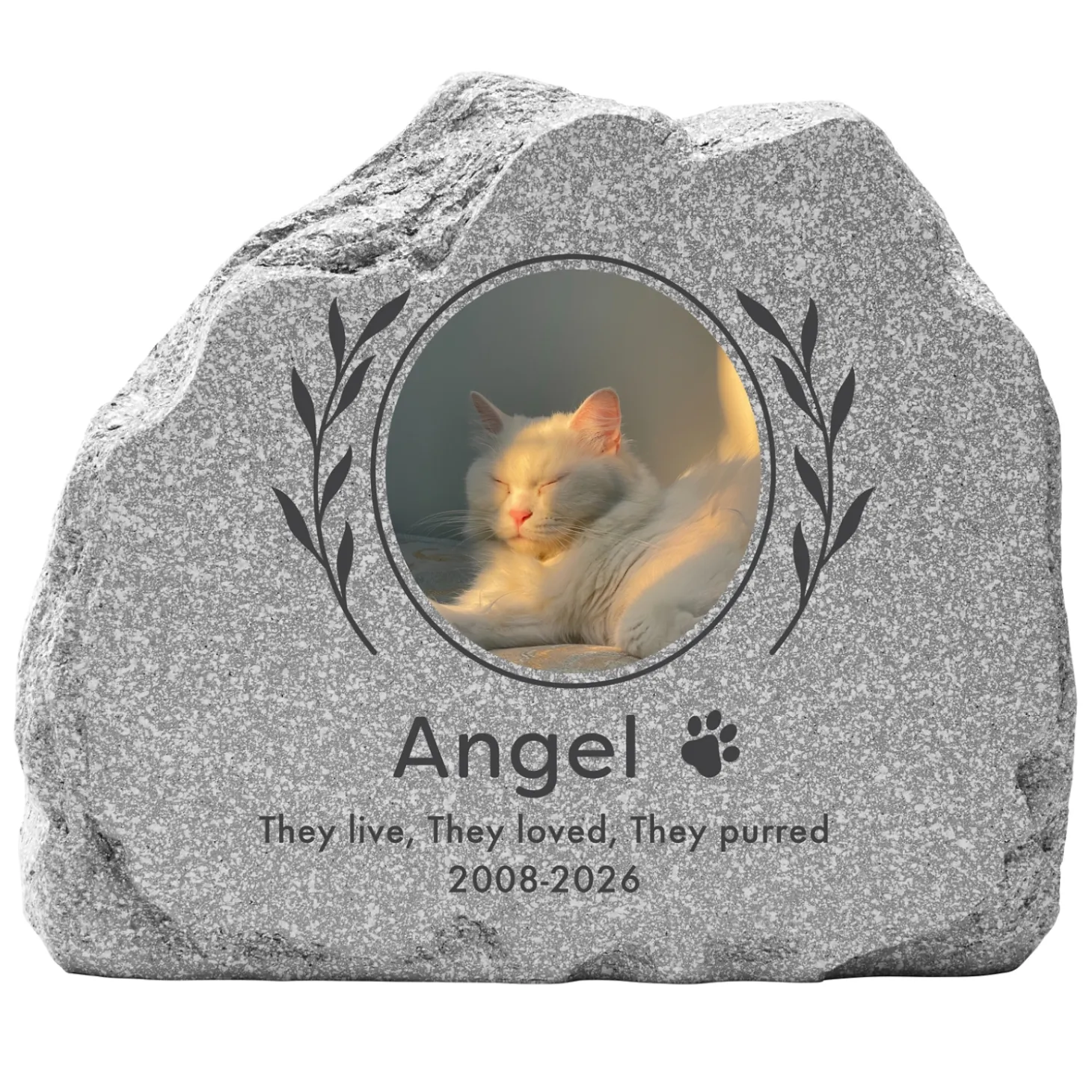 Forever Remembered Pet Memorial Photo Standing Garden Stone