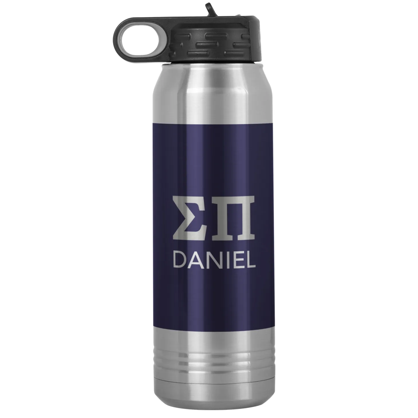 Fraternity Greek Letters Stainless Steel Water Bottle