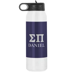Fraternity Greek Letters Stainless Steel Water Bottle