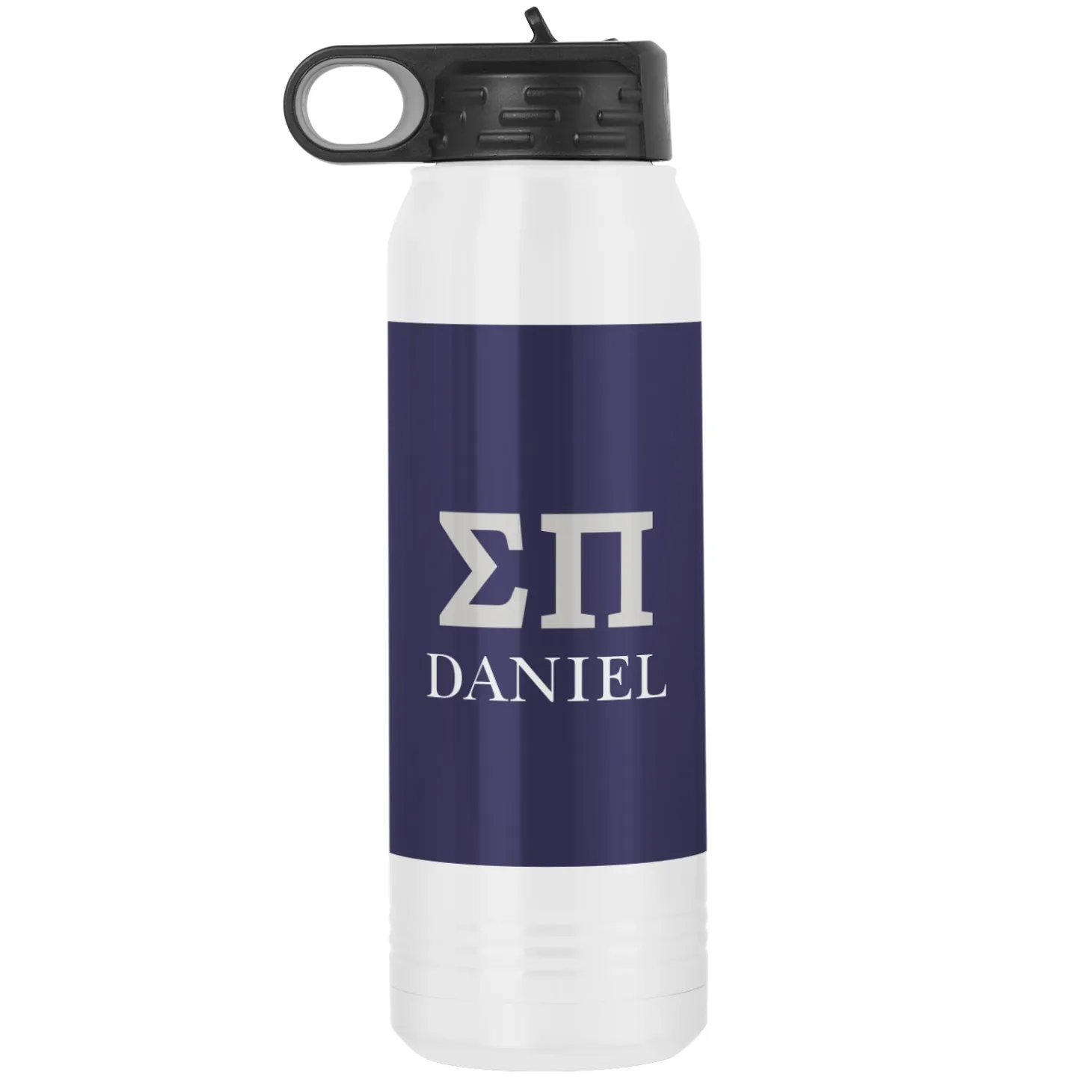 Fraternity Greek Letters Stainless Steel Water Bottle