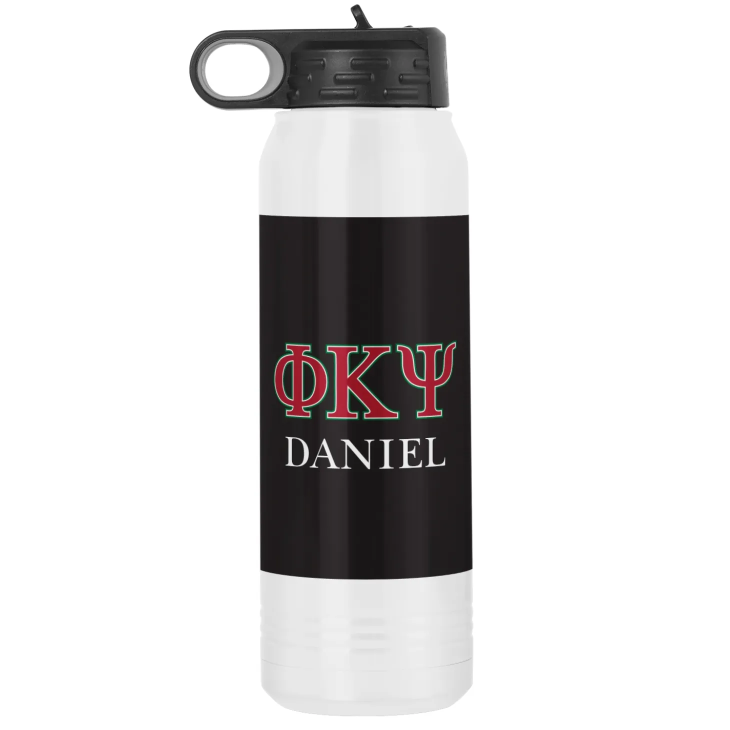 Fraternity Greek Letters Stainless Steel Water Bottle