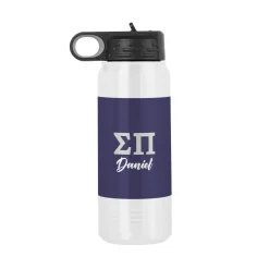 Fraternity Greek Letters Stainless Steel Water Bottle