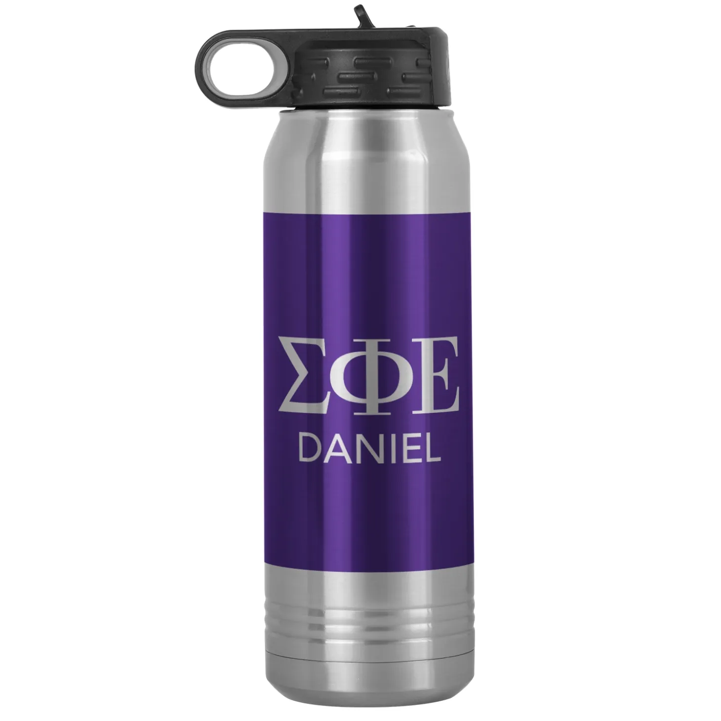 Fraternity Greek Letters Stainless Steel Water Bottle