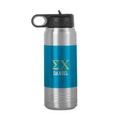 Fraternity Greek Letters Stainless Steel Water Bottle