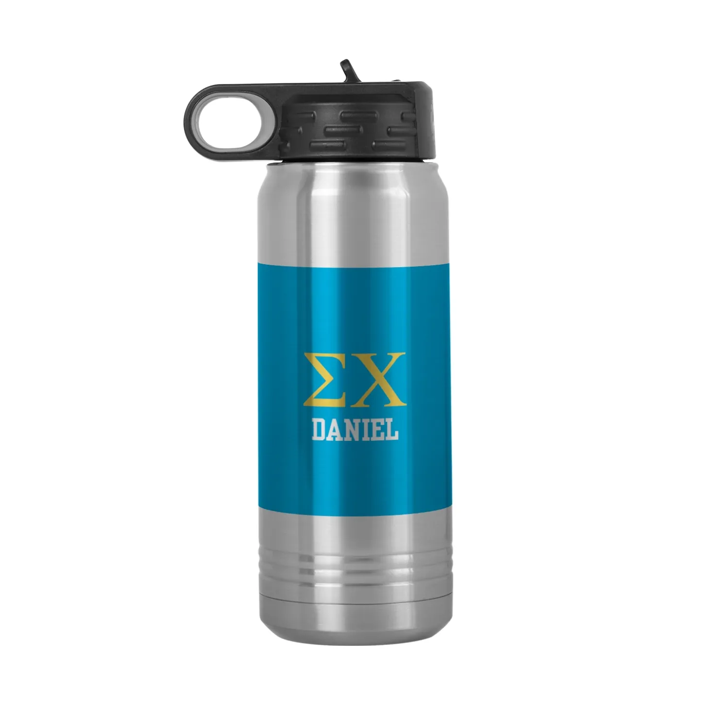 Fraternity Greek Letters Stainless Steel Water Bottle