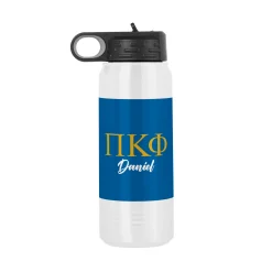Fraternity Greek Letters Stainless Steel Water Bottle