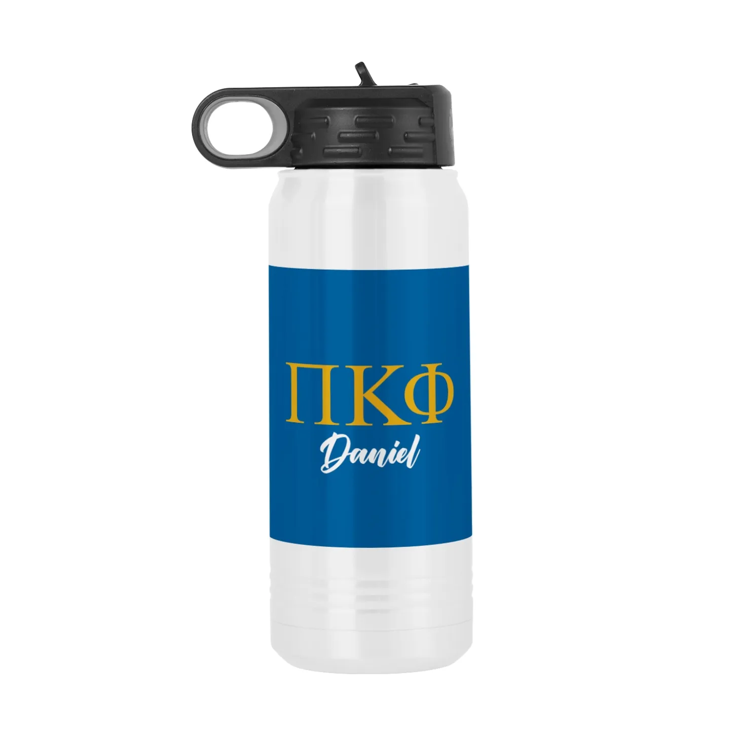 Fraternity Greek Letters Stainless Steel Water Bottle