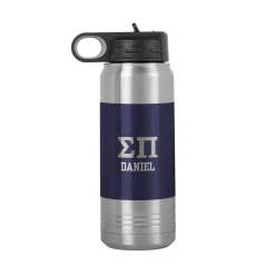 Fraternity Greek Letters Stainless Steel Water Bottle