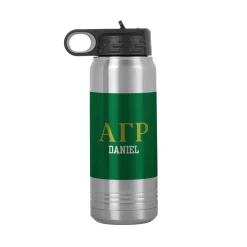 Fraternity Greek Letters Stainless Steel Water Bottle