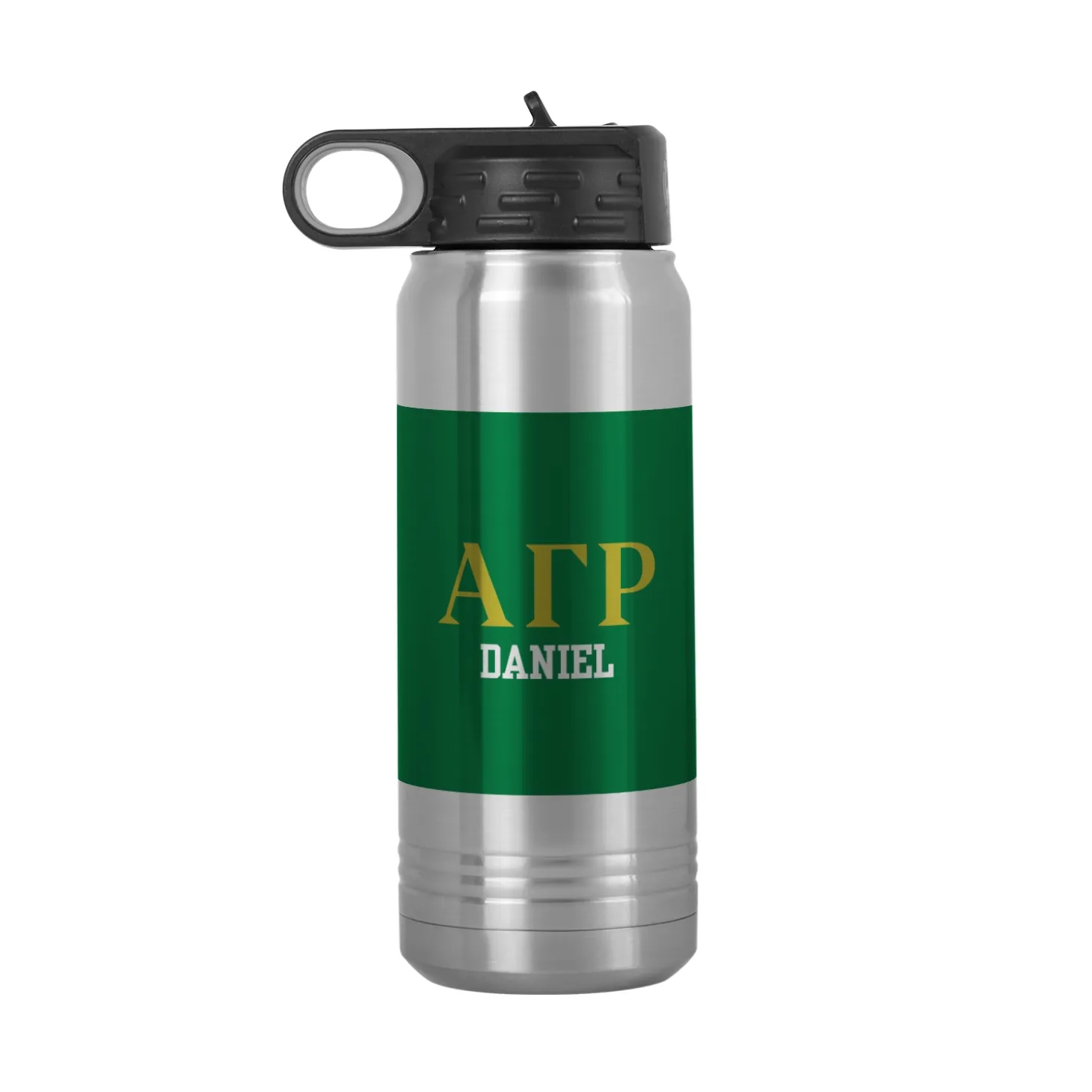 Fraternity Greek Letters Stainless Steel Water Bottle