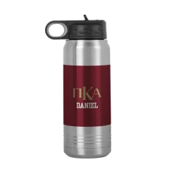 Fraternity Greek Letters Stainless Steel Water Bottle