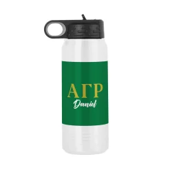 Fraternity Greek Letters Stainless Steel Water Bottle