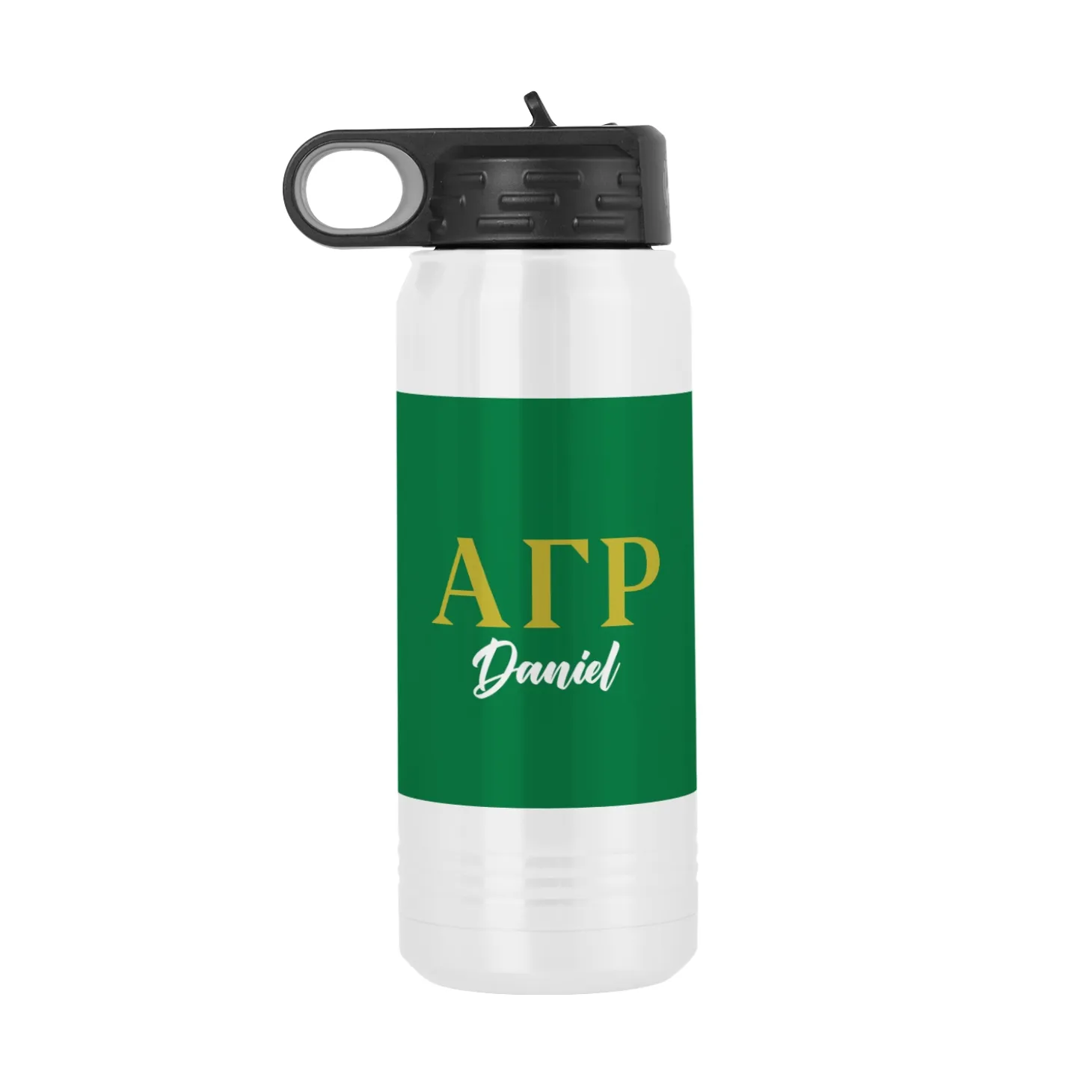Fraternity Greek Letters Stainless Steel Water Bottle