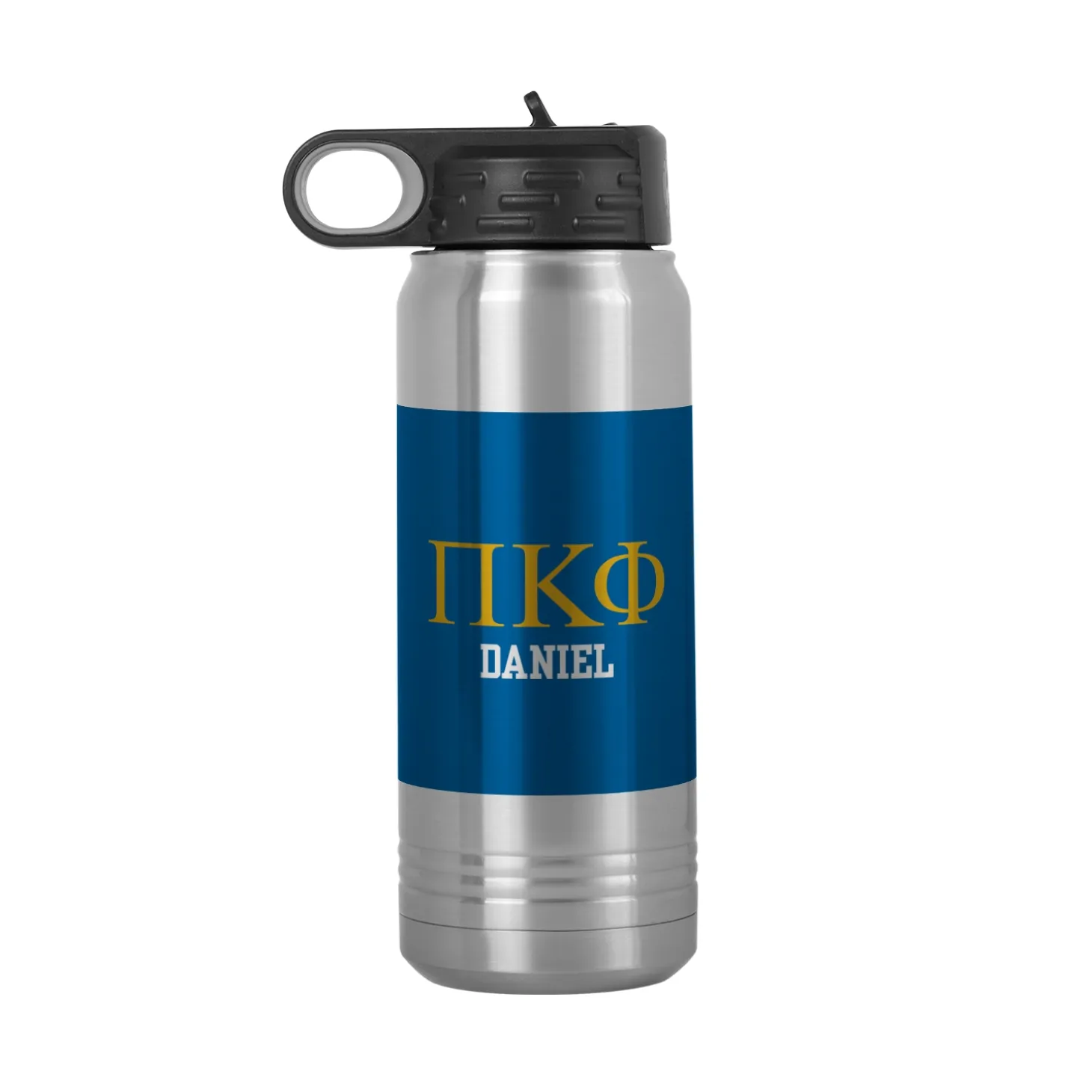Fraternity Greek Letters Stainless Steel Water Bottle