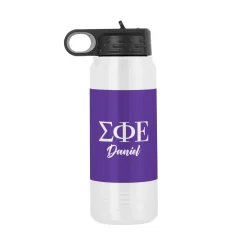 Fraternity Greek Letters Stainless Steel Water Bottle