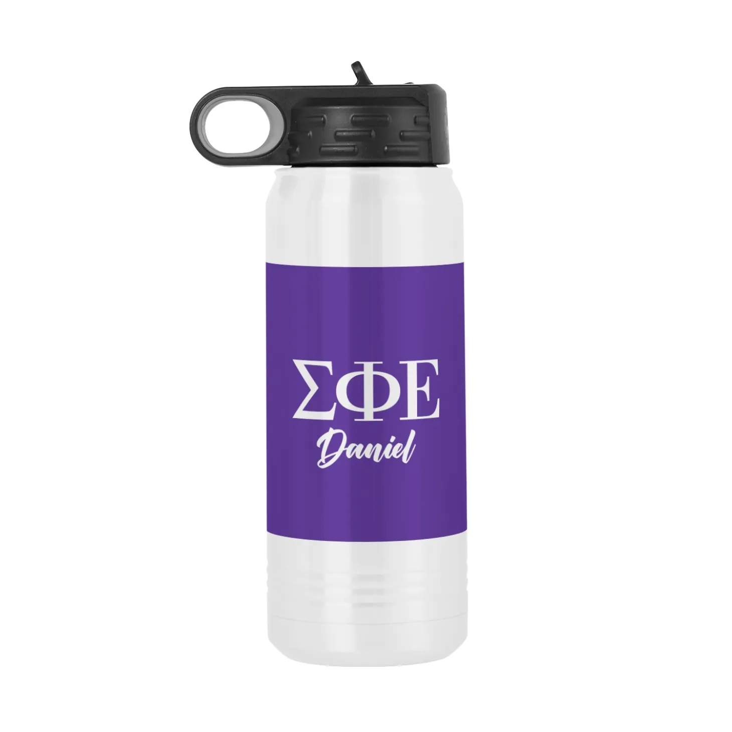 Fraternity Greek Letters Stainless Steel Water Bottle