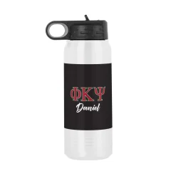 Fraternity Greek Letters Stainless Steel Water Bottle