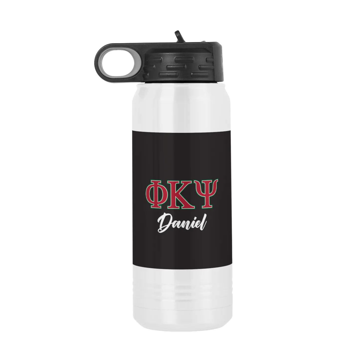 Fraternity Greek Letters Stainless Steel Water Bottle
