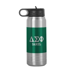 Fraternity Greek Letters Stainless Steel Water Bottle