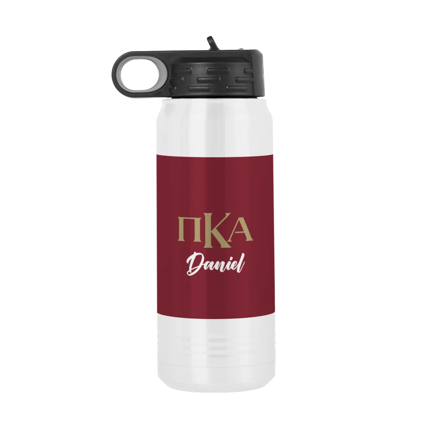 Fraternity Greek Letters Stainless Steel Water Bottle