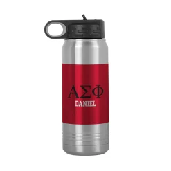 Fraternity Greek Letters Stainless Steel Water Bottle