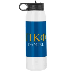 Fraternity Greek Letters Stainless Steel Water Bottle