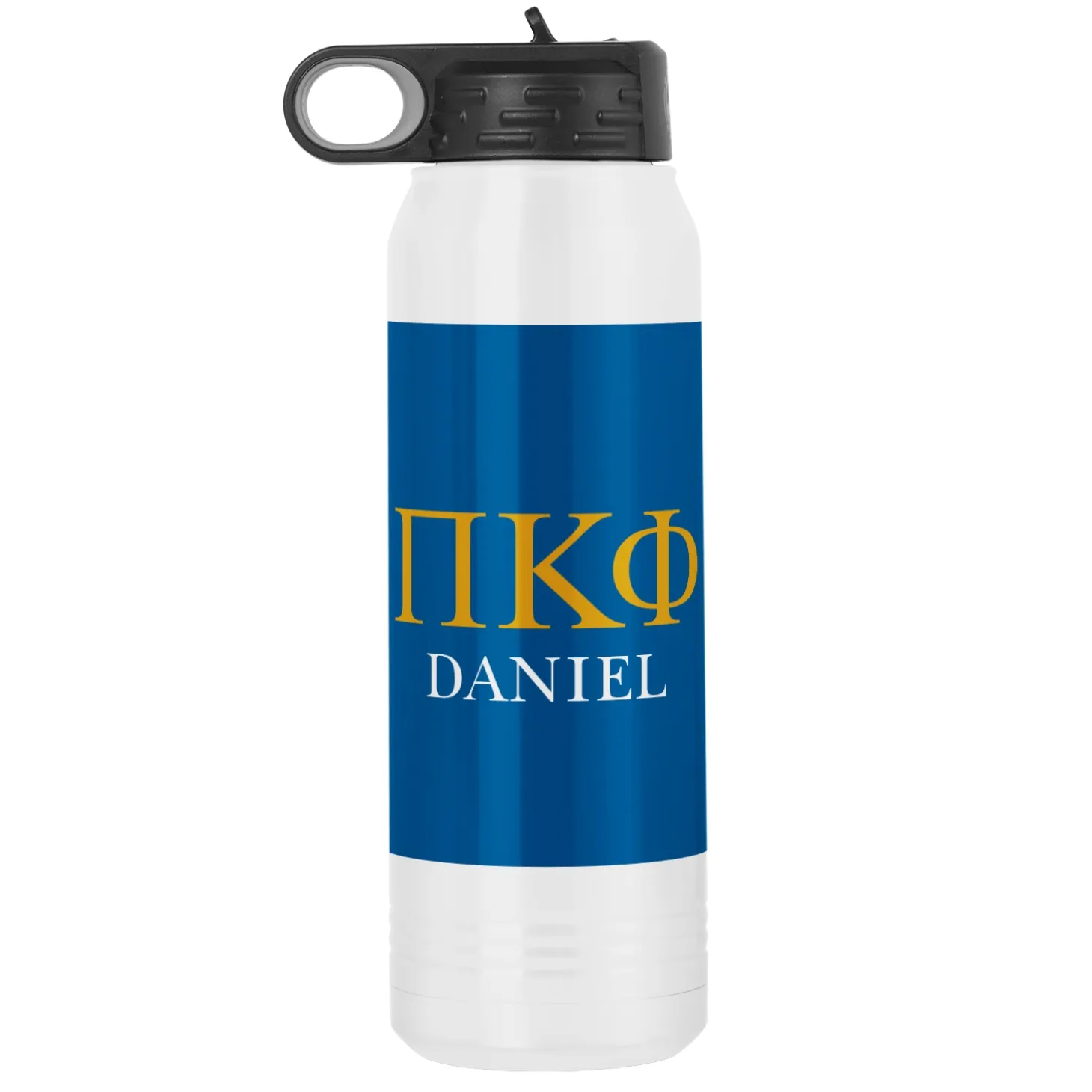 Fraternity Greek Letters Stainless Steel Water Bottle