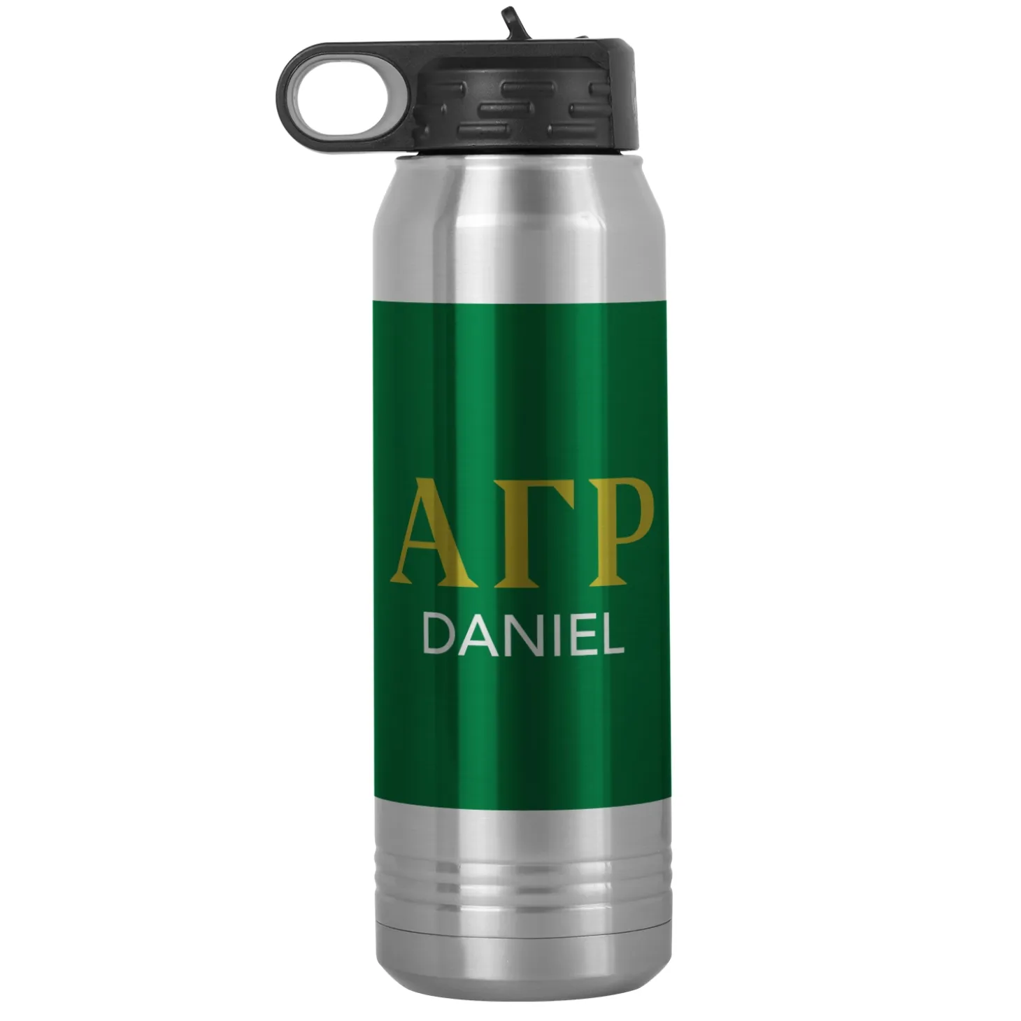 Fraternity Greek Letters Stainless Steel Water Bottle
