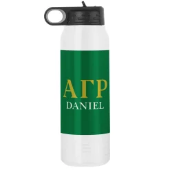 Fraternity Greek Letters Stainless Steel Water Bottle