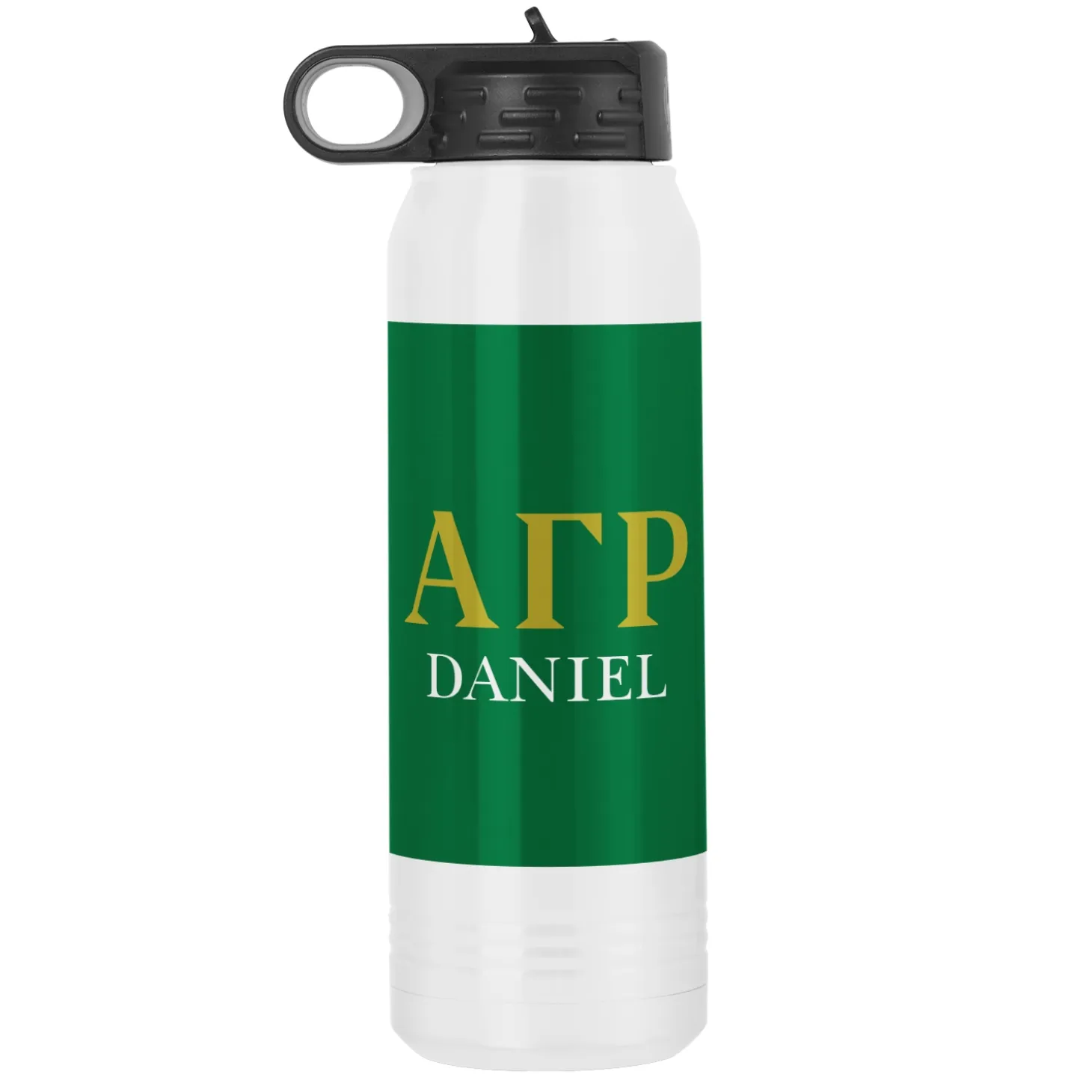Fraternity Greek Letters Stainless Steel Water Bottle