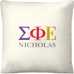 Fraternity Greek Letters Throw Pillow