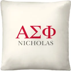 Fraternity Greek Letters Throw Pillow