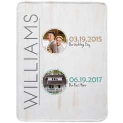 Fun Family History Photo Plush Blanket
