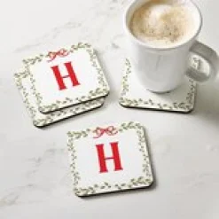 Garland Bow Initial Coaster