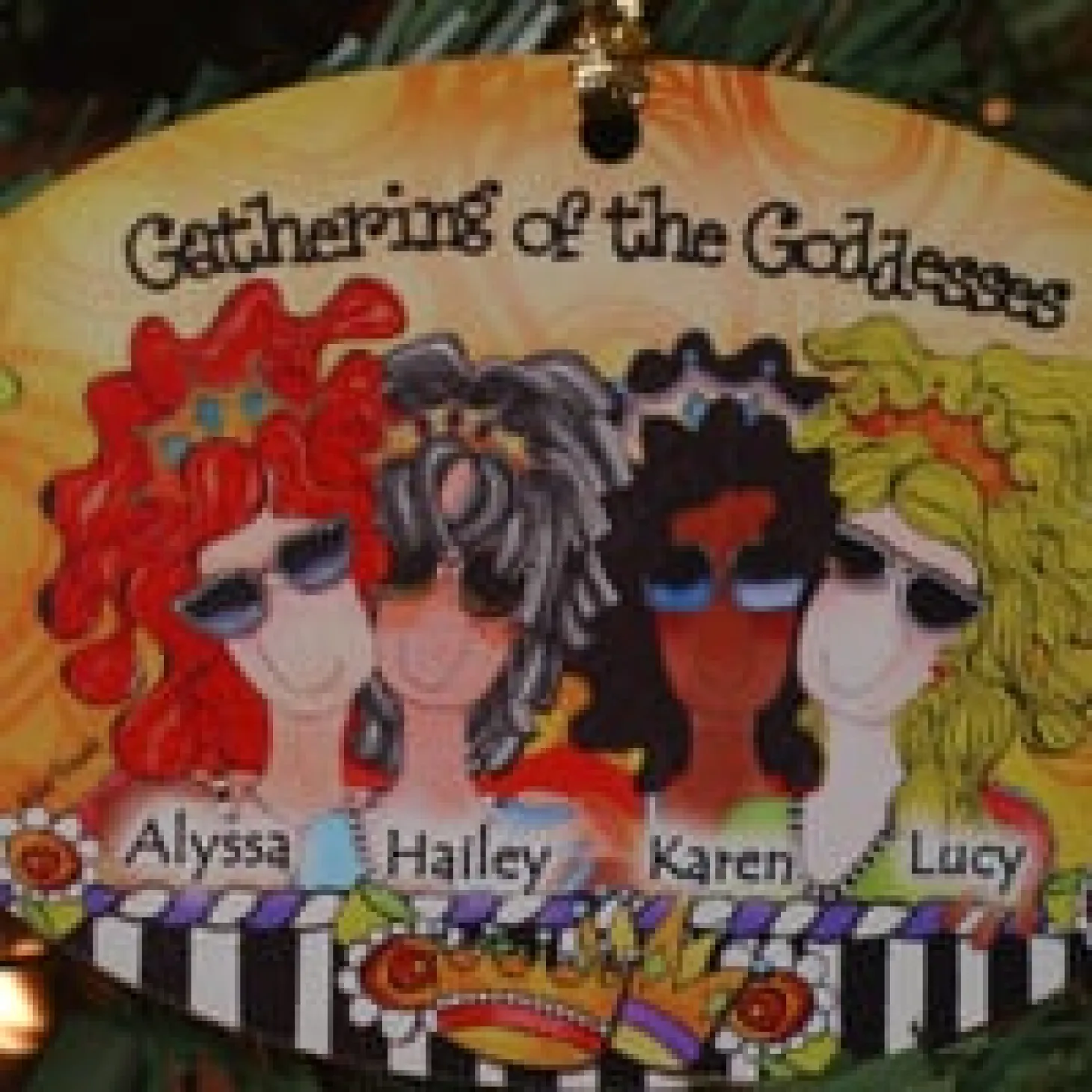 Gathering of the Goddesses Oval Ornament by Suzy Toronto