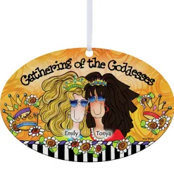 Gathering of the Goddesses Oval Ornament by Suzy Toronto