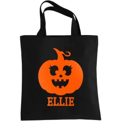 Ghostly Ghouls Halloween Reflective Black Treat Bag