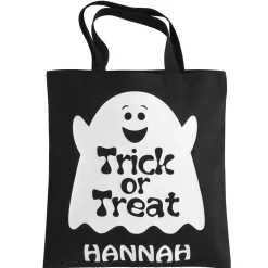 Ghostly Glow Glow-in-the-Dark Halloween Black Treat Bag