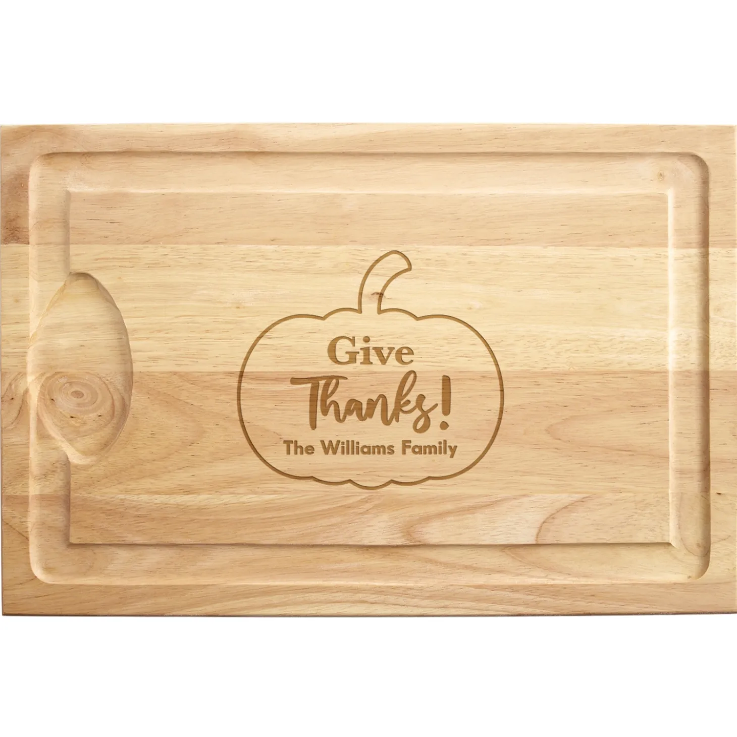 Give Thanks! Maple Wood Cutting Board