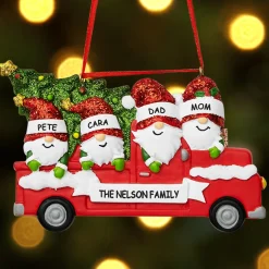 Gnome Caravan Family Ornament