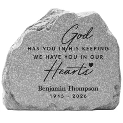 God Has You in His Keeping Standing Garden Stone
