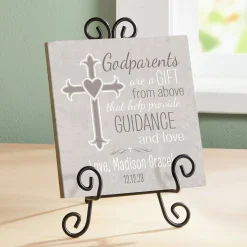 Godparents Tile Cross Keepsake