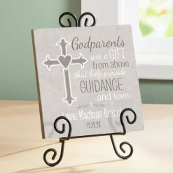 Godparents Tile Cross Keepsake