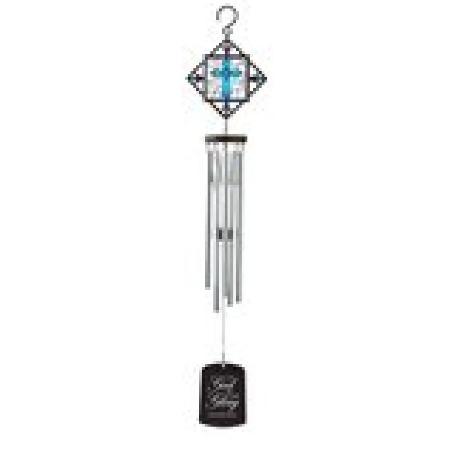 God's Love Protects This Home Stained Glass Wind Chime