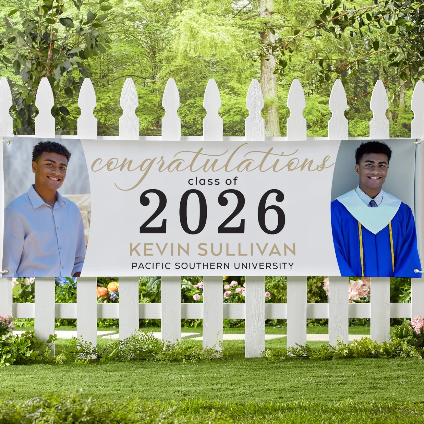 Golden Graduation Photo Banner