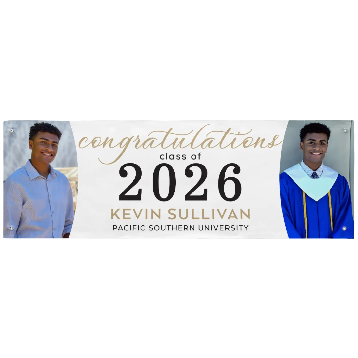 Golden Graduation Photo Banner